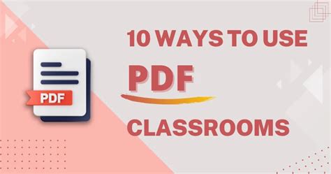 can you suggest some creative ways to use PDFs in educational settings?